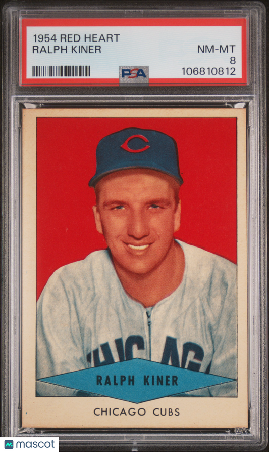 1954 Red Heart Ralph Kiner PSA 8