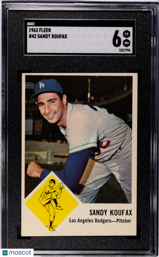 1963 Fleer Sandy Koufax #42 SGC 6