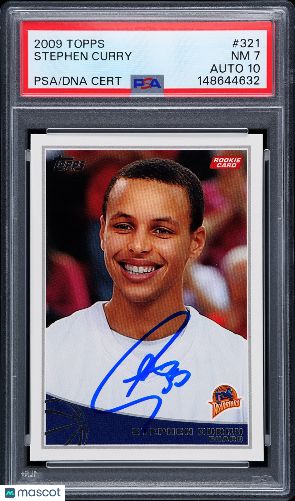 2009 Topps Stephen Curry #321 PSA 7 Auto 10