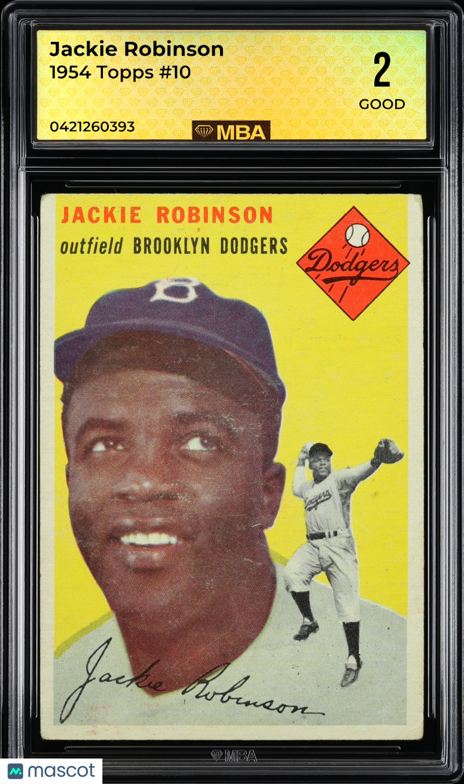 1954 Topps Jackie Robinson #10 MBA 2
