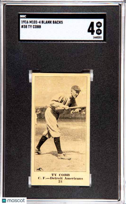 1916 M101-4 Blank Backs Ty Cobb SGC 4