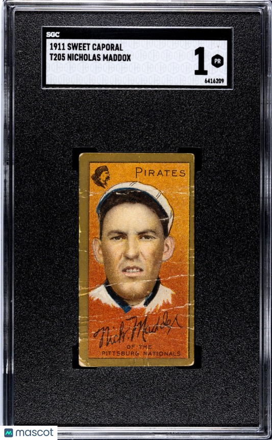 1911 Sweet Caporal (T205) Nicholas Maddox SGC 1