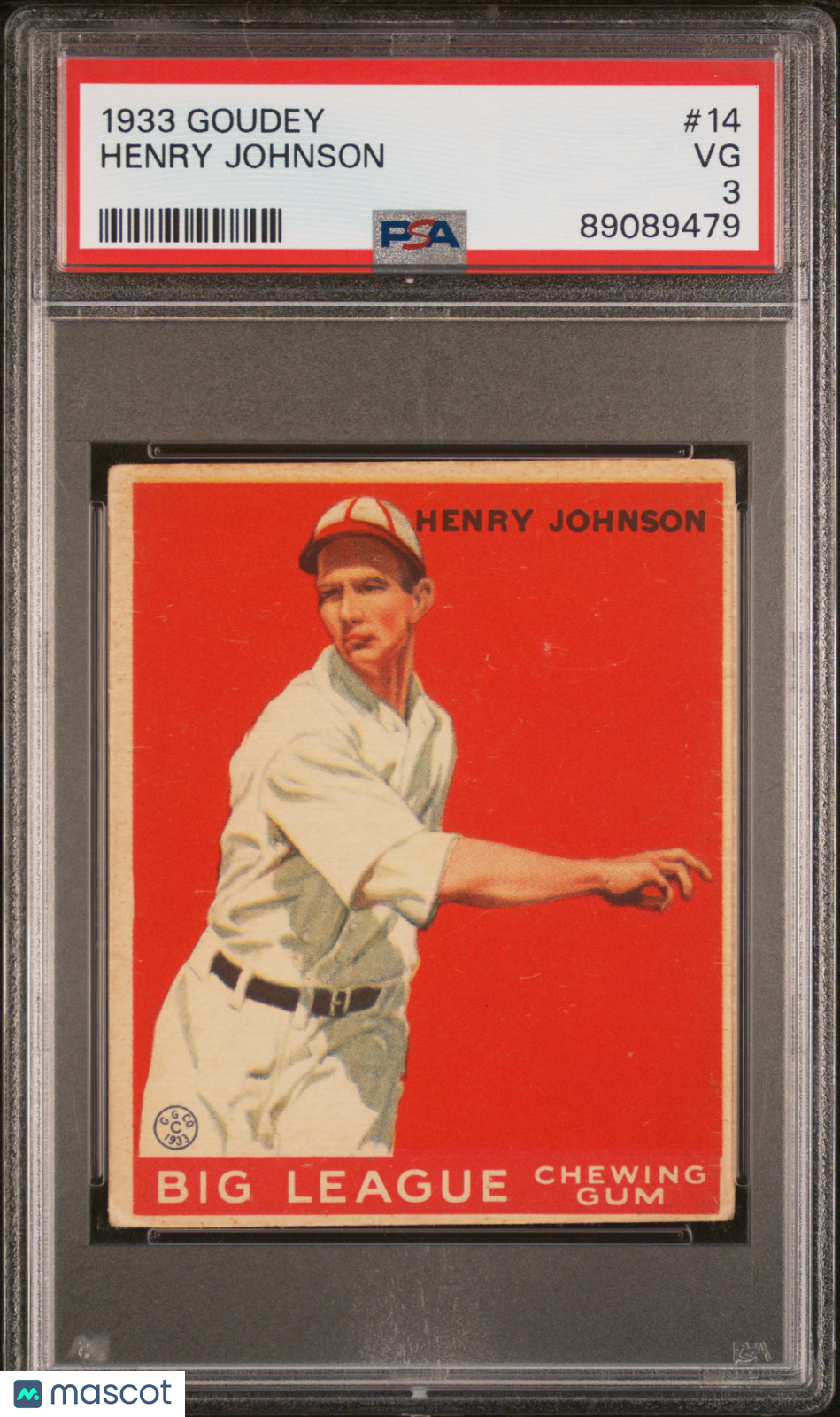 1933 Goudey Henry Johnson #14 PSA 3