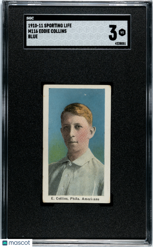 1910 Sporting Life (M116) Eddie Collins Blue SGC 3