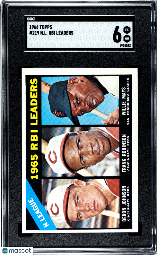 1966 Topps N. L. Rbi Leaders #219 SGC 6