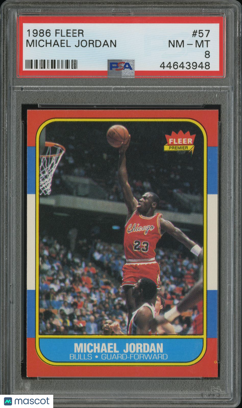 1986 Fleer Michael Jordan #57 PSA 8