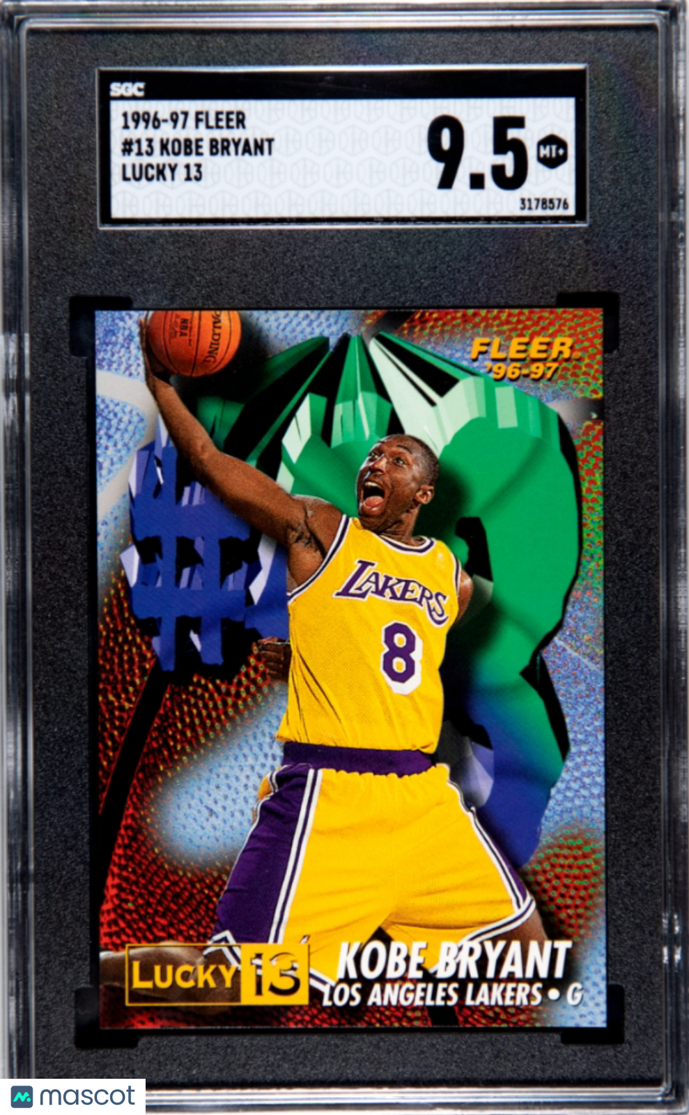 1996 Fleer Kobe Bryant #13 Lucky 13 SGC 9.5