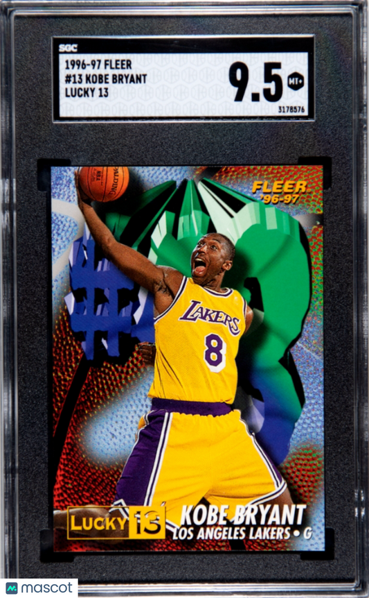 1996 Fleer Kobe Bryant #13 Lucky 13 SGC 9.5