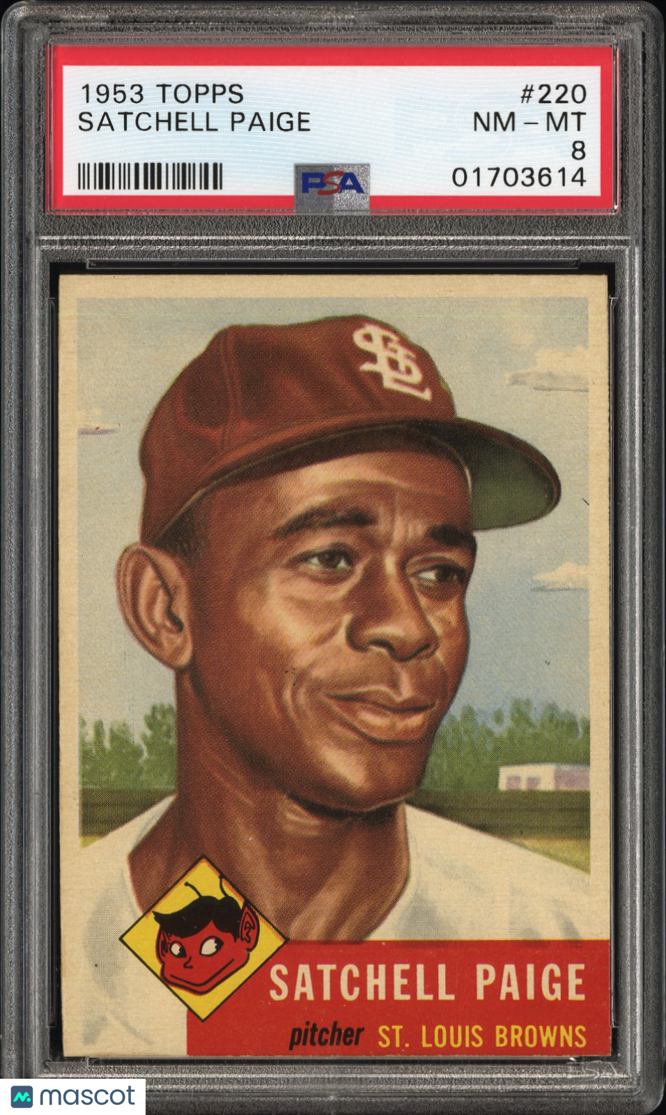 1953 Topps Satchell Paige #220 PSA 8