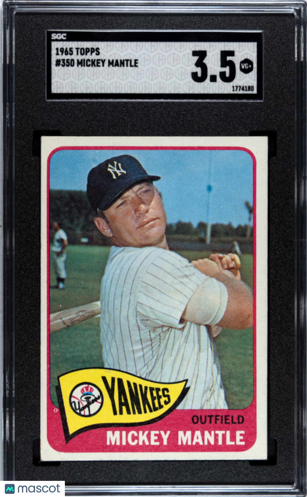 1965 Topps Mickey Mantle #350 SGC 3.5