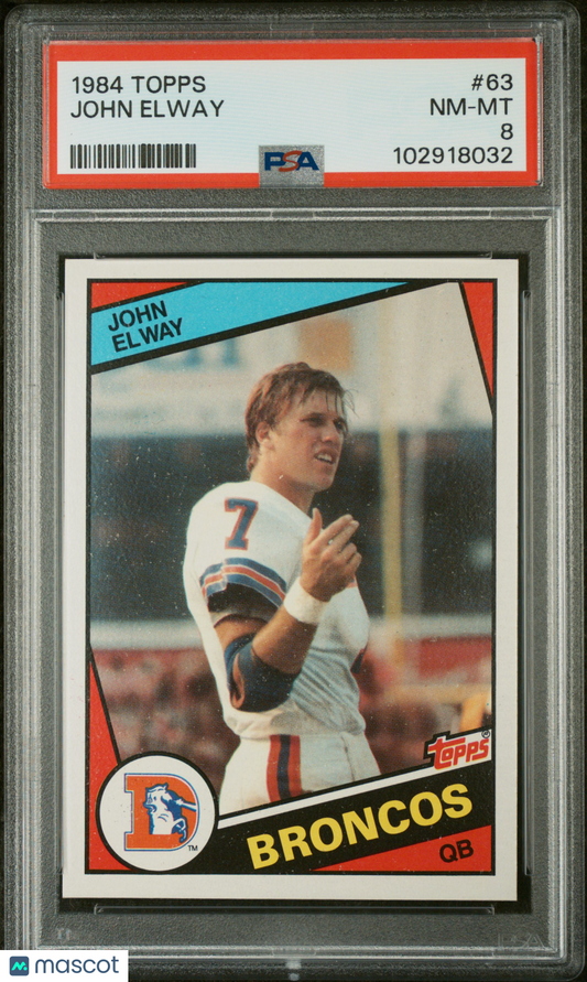 1984 Topps John Elway #63 PSA 8