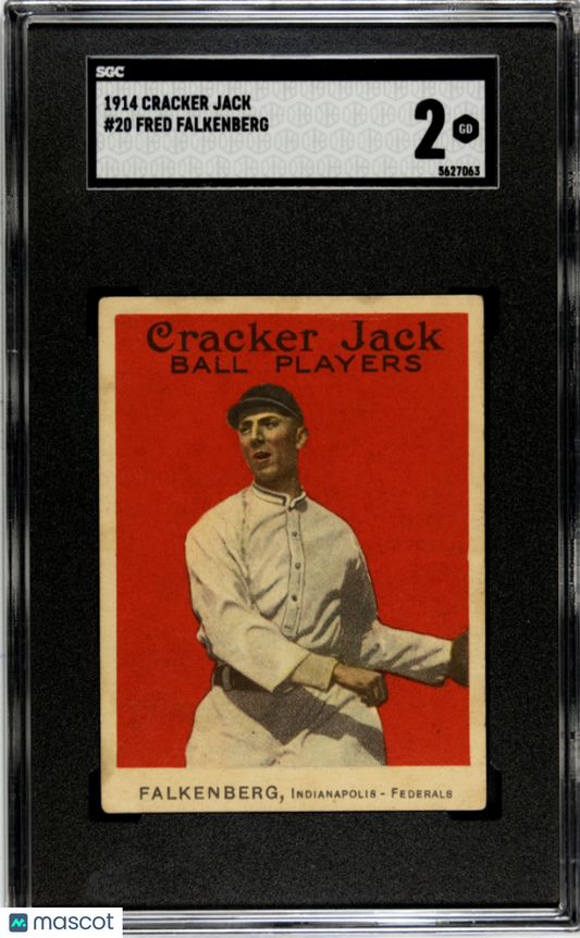 1914 Cracker Jack Fred Falkenberg #20 SGC 2