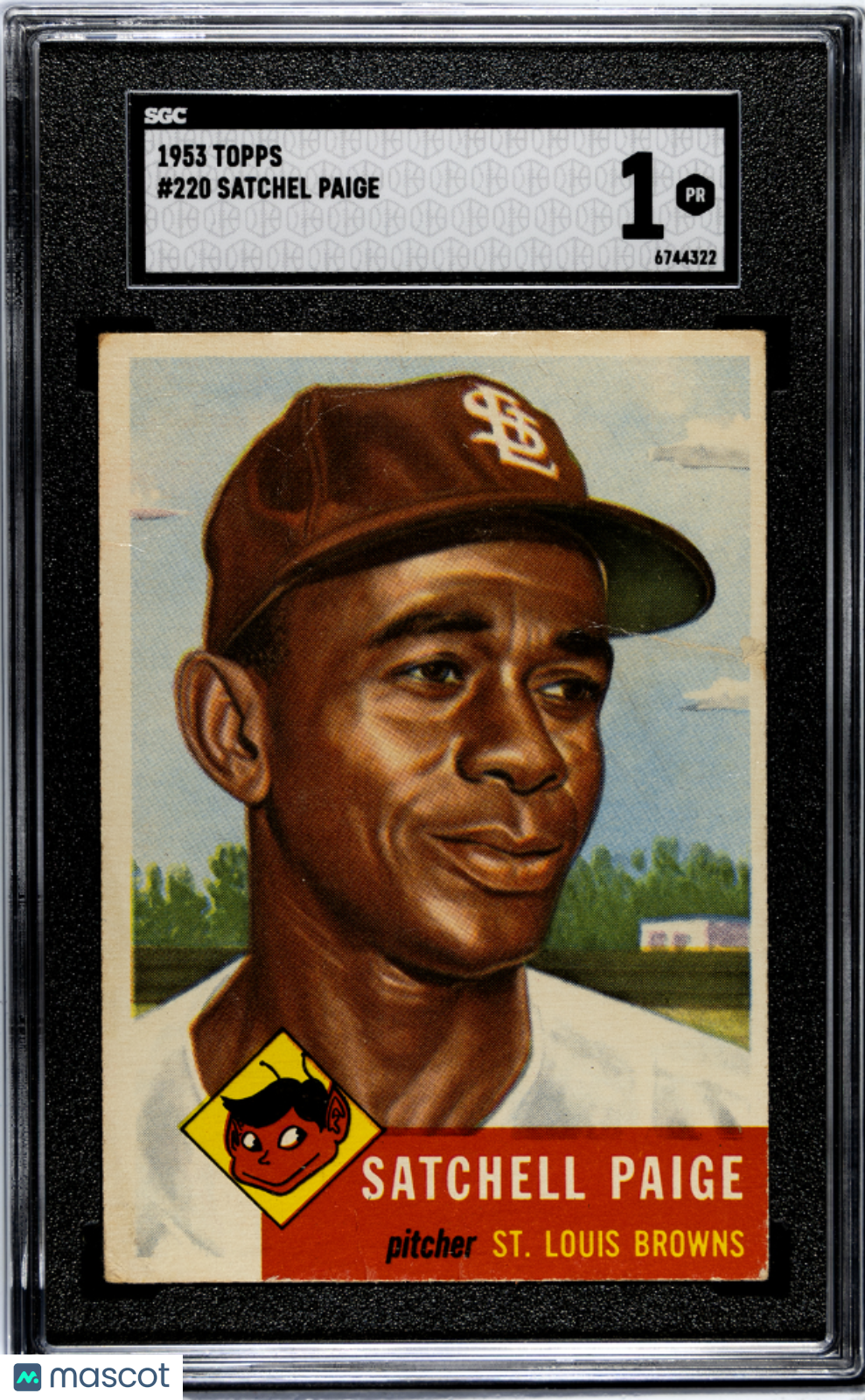 1953 Topps Satchel Paige #220 SGC 1