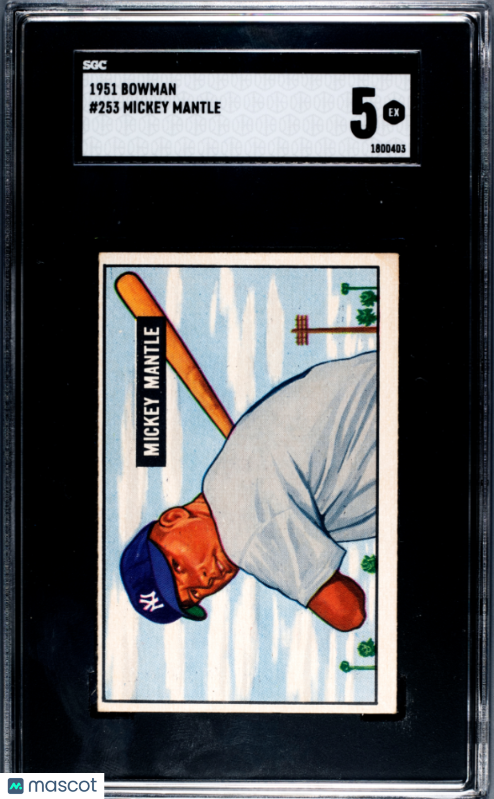 1951 Bowman Mickey Mantle #253 SGC 5