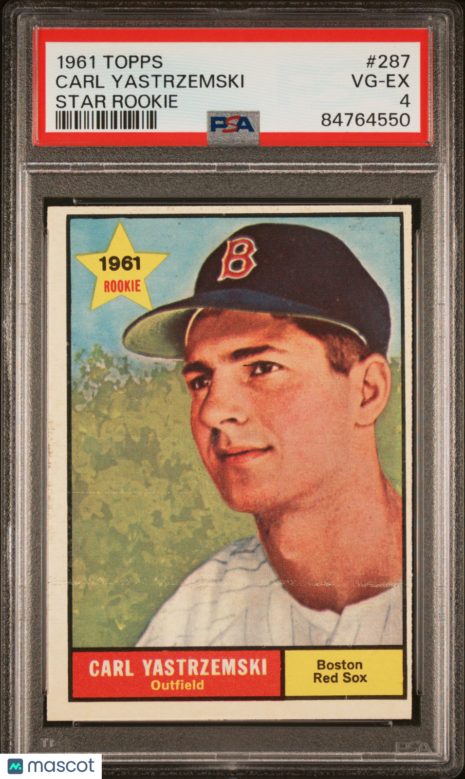 1961 Topps Carl Yastrzemski #287 Star Rookie PSA 4