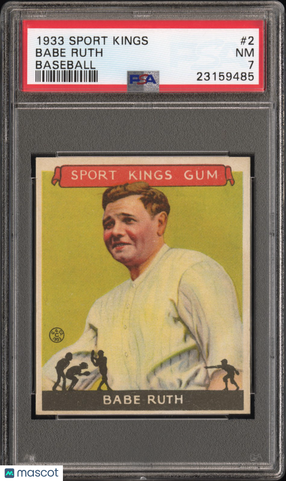1933 Sport Kings Babe Ruth #2 Baseball PSA 7