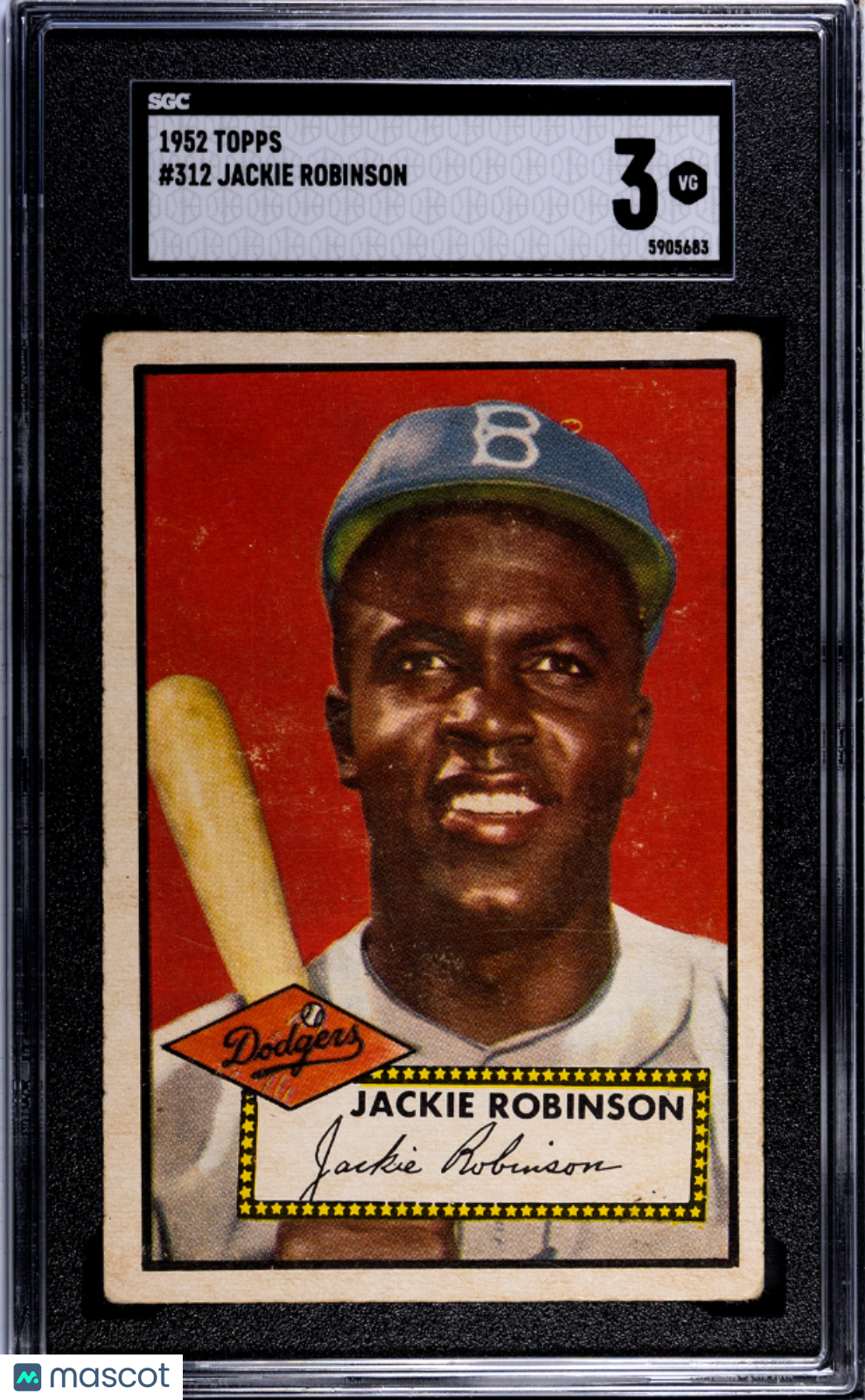 1952 Topps Jackie Robinson #312 SGC 3
