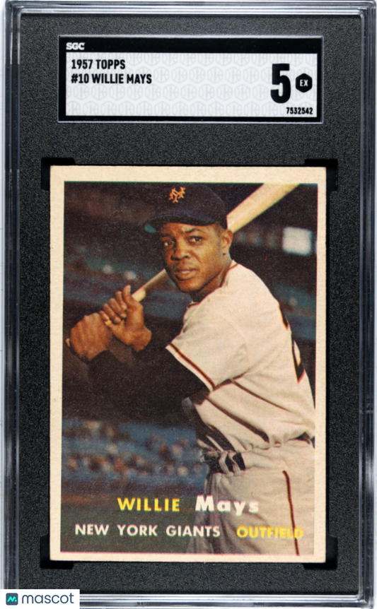1957 Topps Willie Mays #10 SGC 5