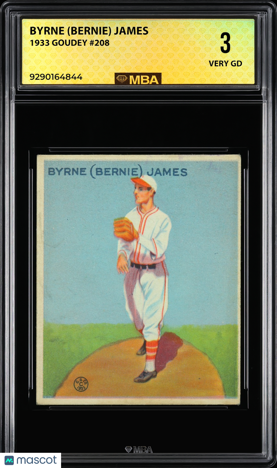 1933 Goudey Byrne (Bernie) James #208 MBA 3