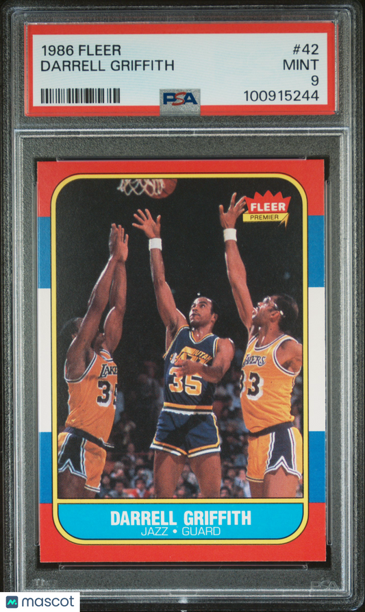 1986 Fleer Darrell Griffith #42 PSA 9