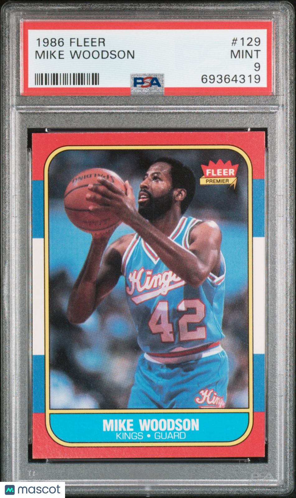 1986 Fleer Mike Woodson #129 PSA 9