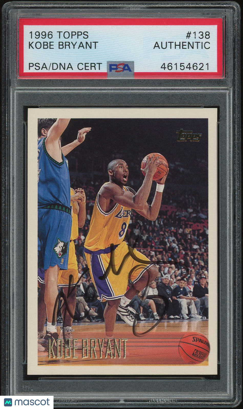 1996 Topps Kobe Bryant #138 PSA A Auto A