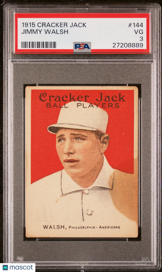 1915 Cracker Jack Jimmy Walsh #144 PSA 3