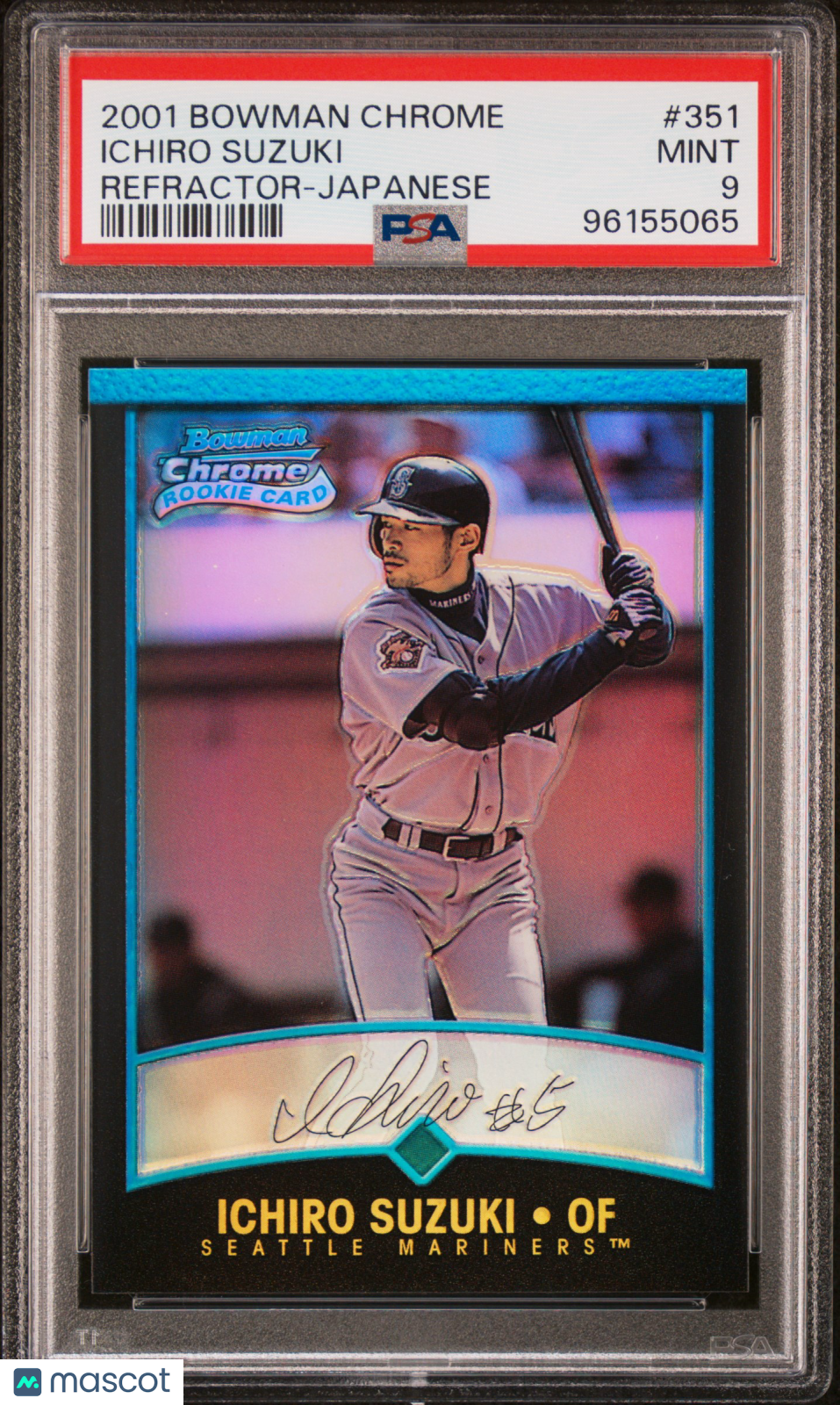 2001 Bowman Chrome Ichiro Suzuki #351 Refractor Japanese PSA 9