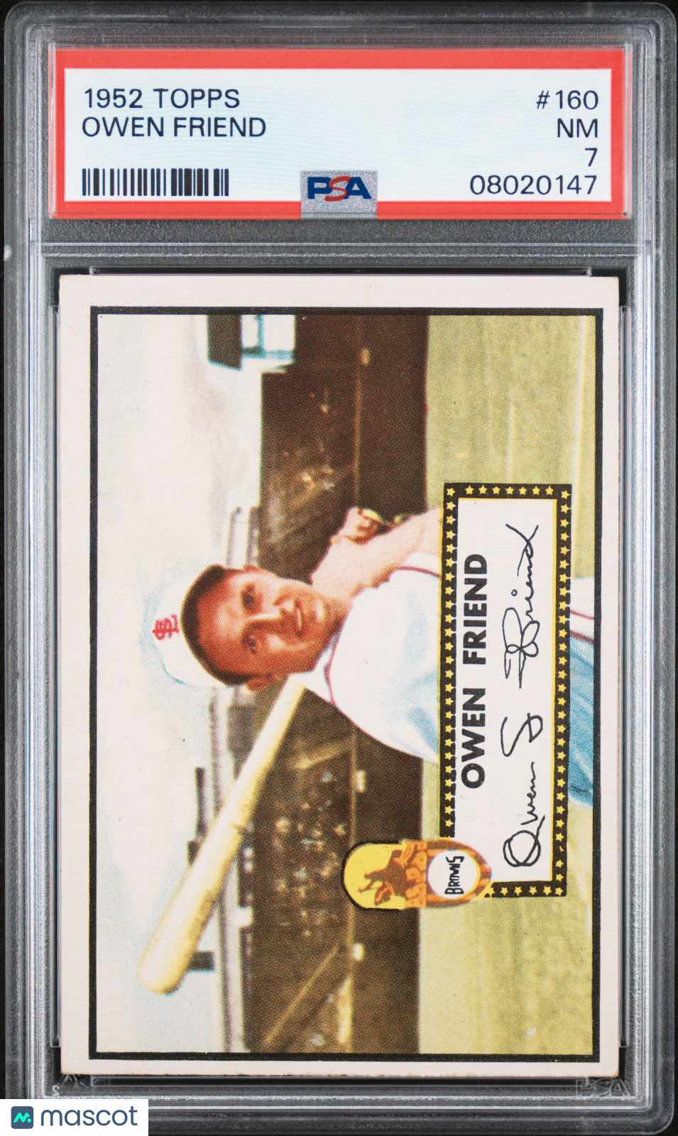 1952 Topps Owen Friend #160 PSA 7