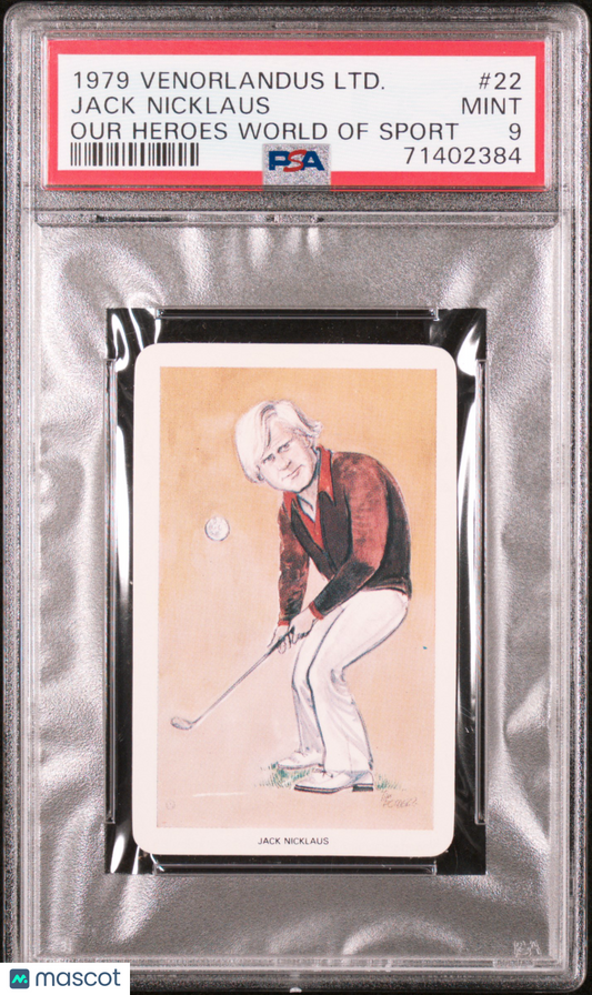 1979 Venorlandus LTD. Our Heroes World Of Sport Jack Nicklaus #22 PSA 9