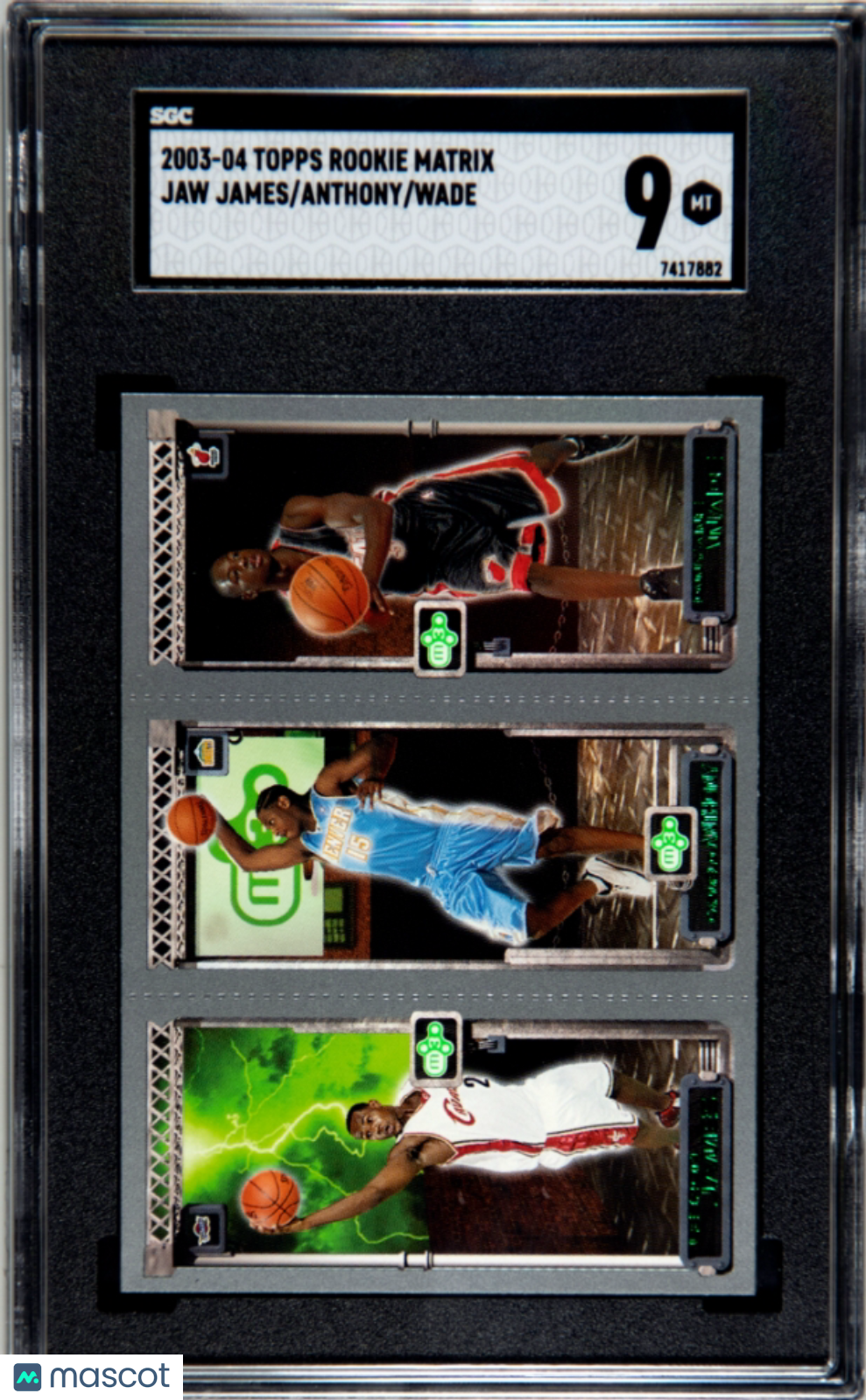 2003 Topps Rookie Matrix Wade Anthony James #JAW SGC 9