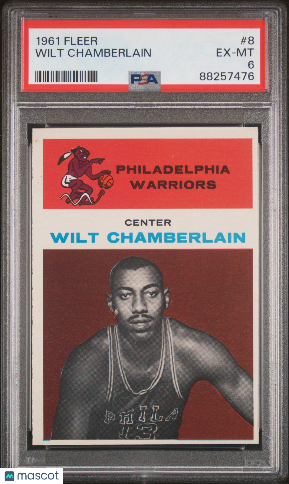 1961 Fleer Wilt Chamberlain #8 PSA 6