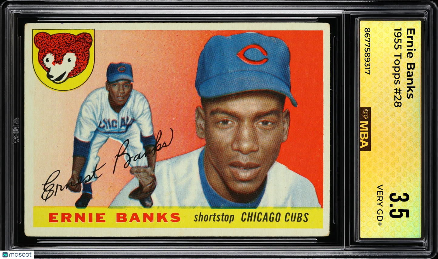 1955 Topps Ernie Banks #28 MBA 3.5