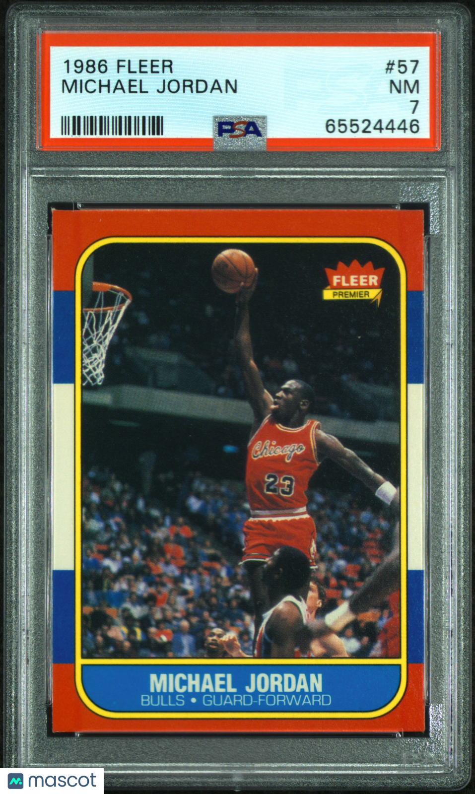 1986 Fleer Michael Jordan #57 PSA 7