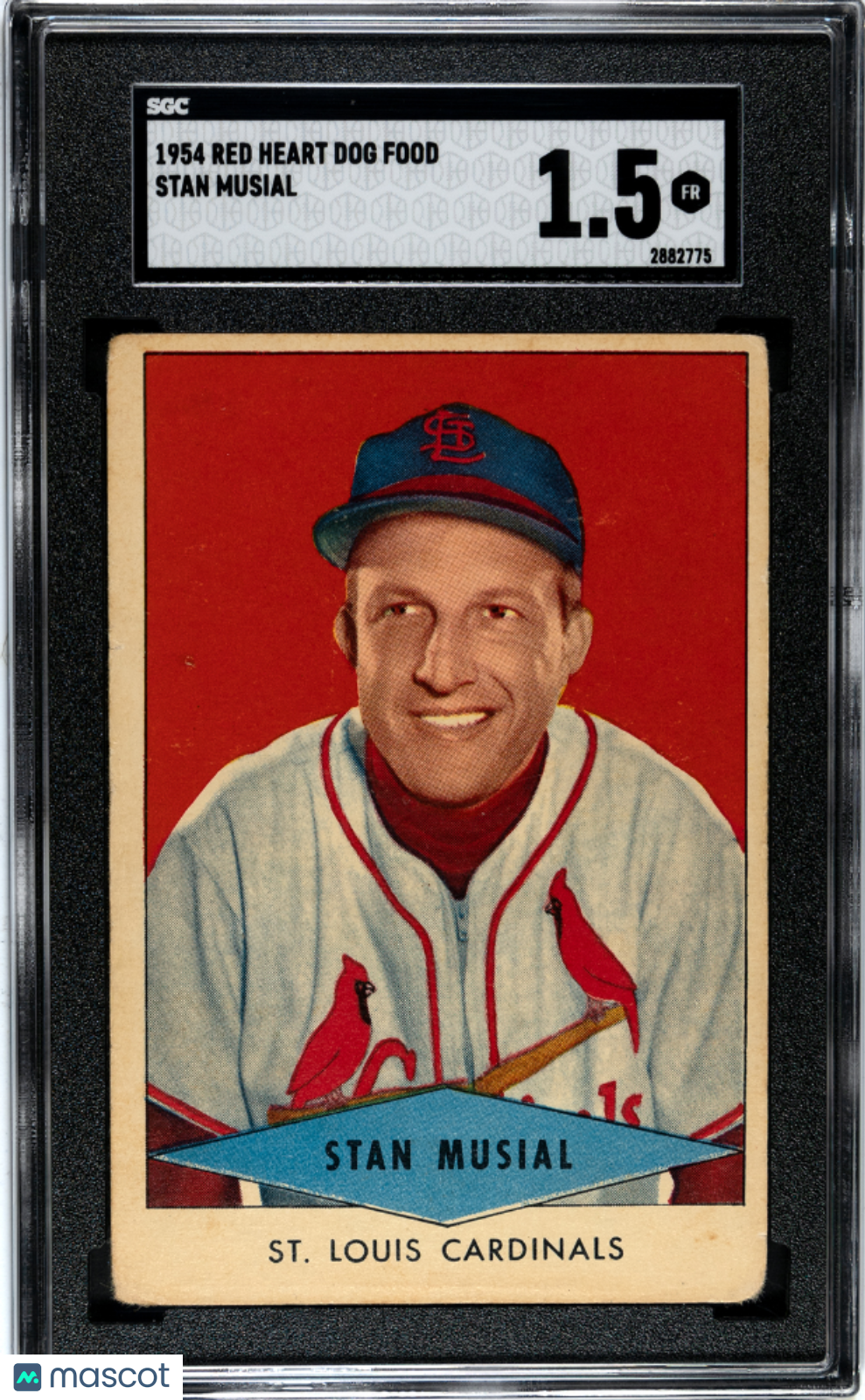 1954 Red Heart Dog Food Stan Musial SGC 1.5