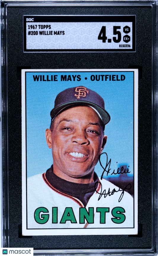 1967 Topps Willie Mays #200 SGC 4.5
