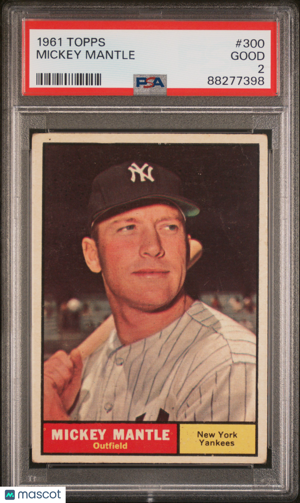 1961 Topps Mickey Mantle #300 PSA 2