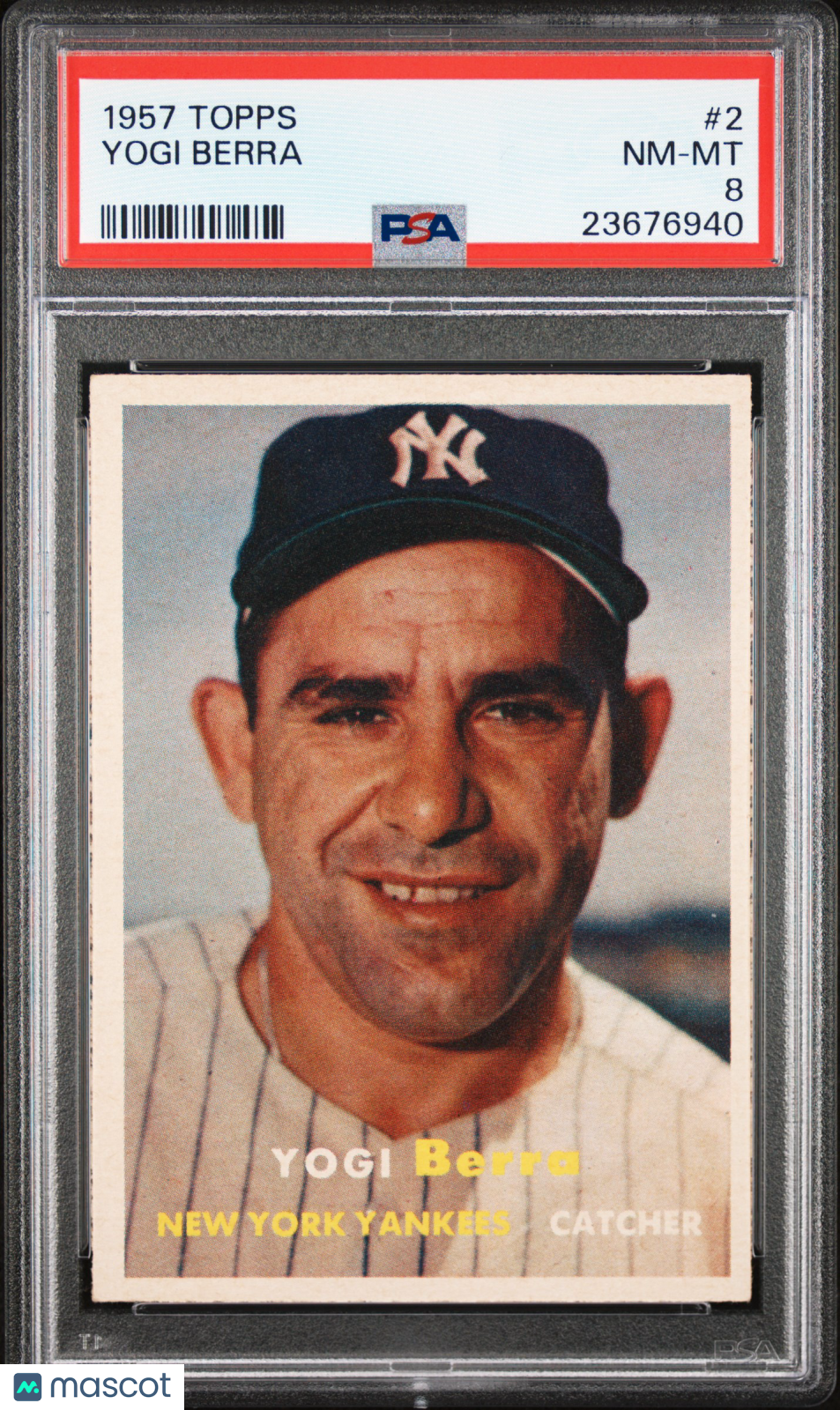 1957 Topps Yogi Berra #2 PSA 8