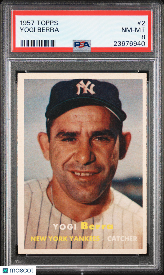 1957 Topps Yogi Berra #2 PSA 8