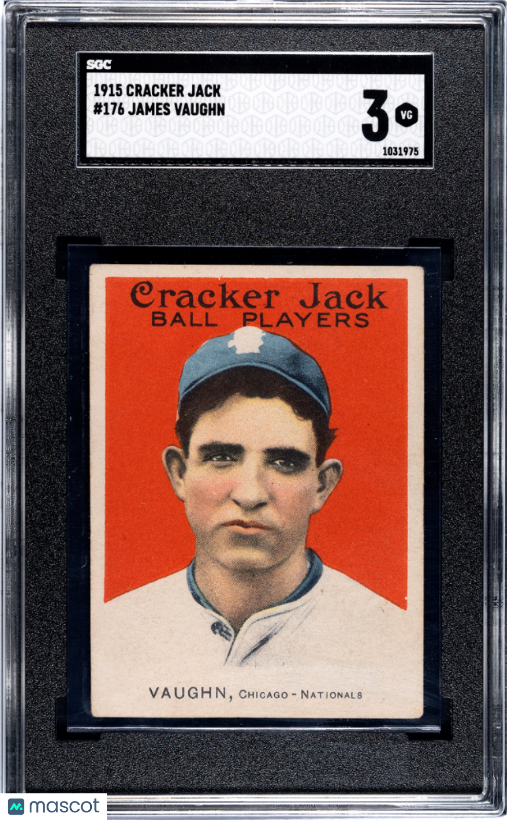 1915 Cracker Jack James Vaughn #176 SGC 3