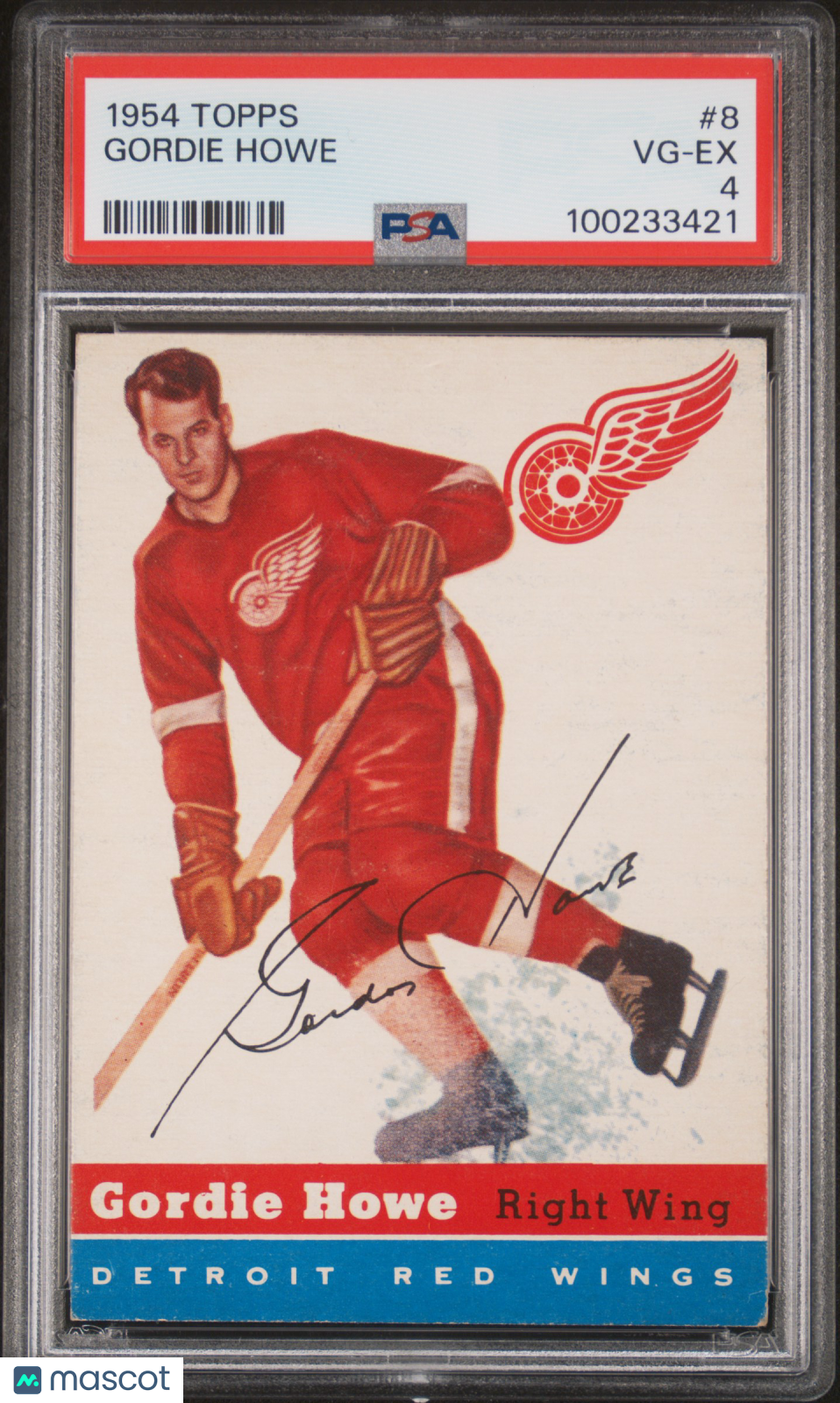 1954 Topps Gordie Howe #8 PSA 4