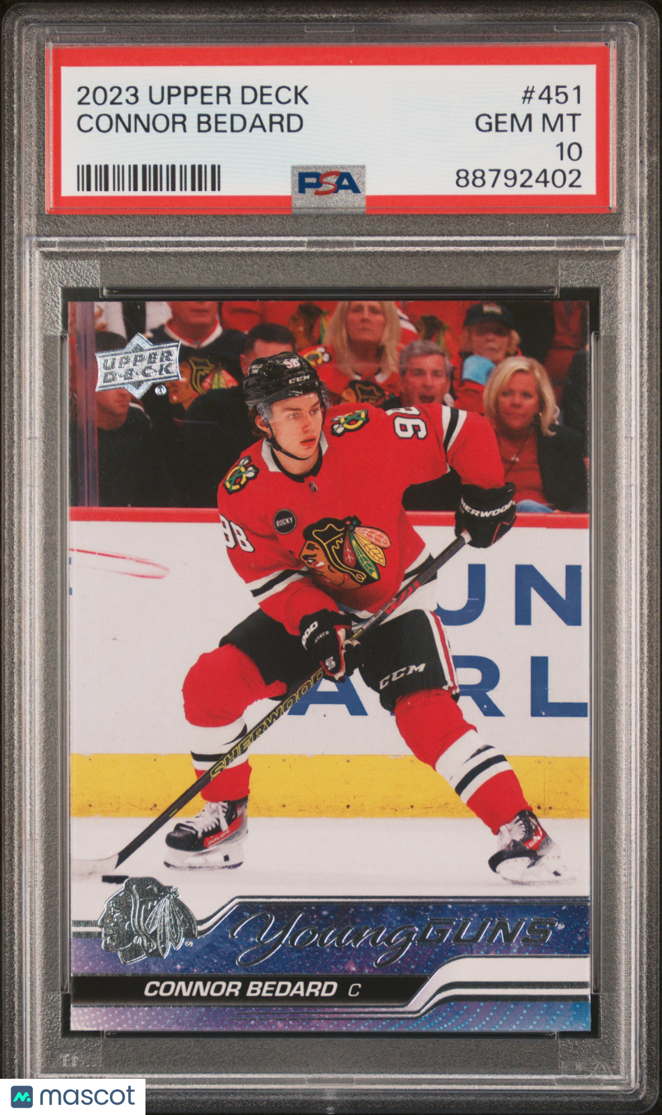 2023 Upper Deck Connor Bedard #451 PSA 10