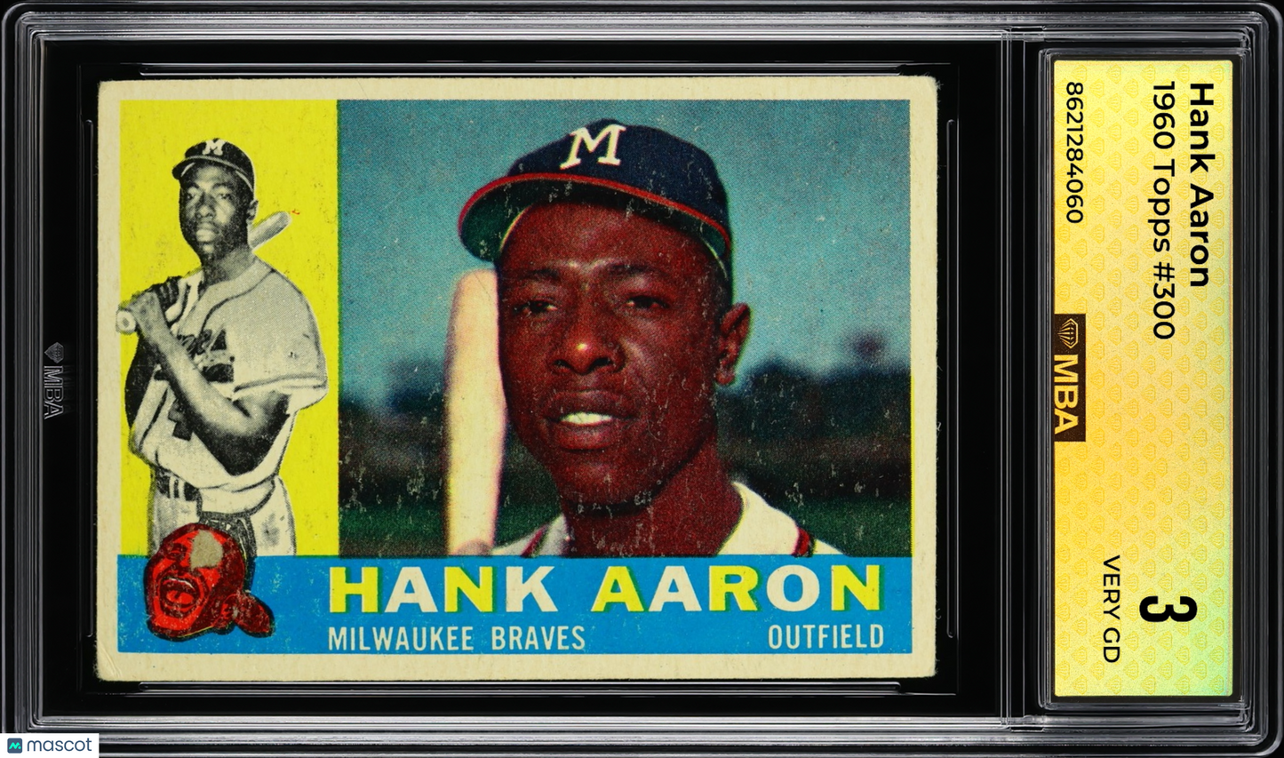 1960 Topps Hank Aaron #300 MBA 3