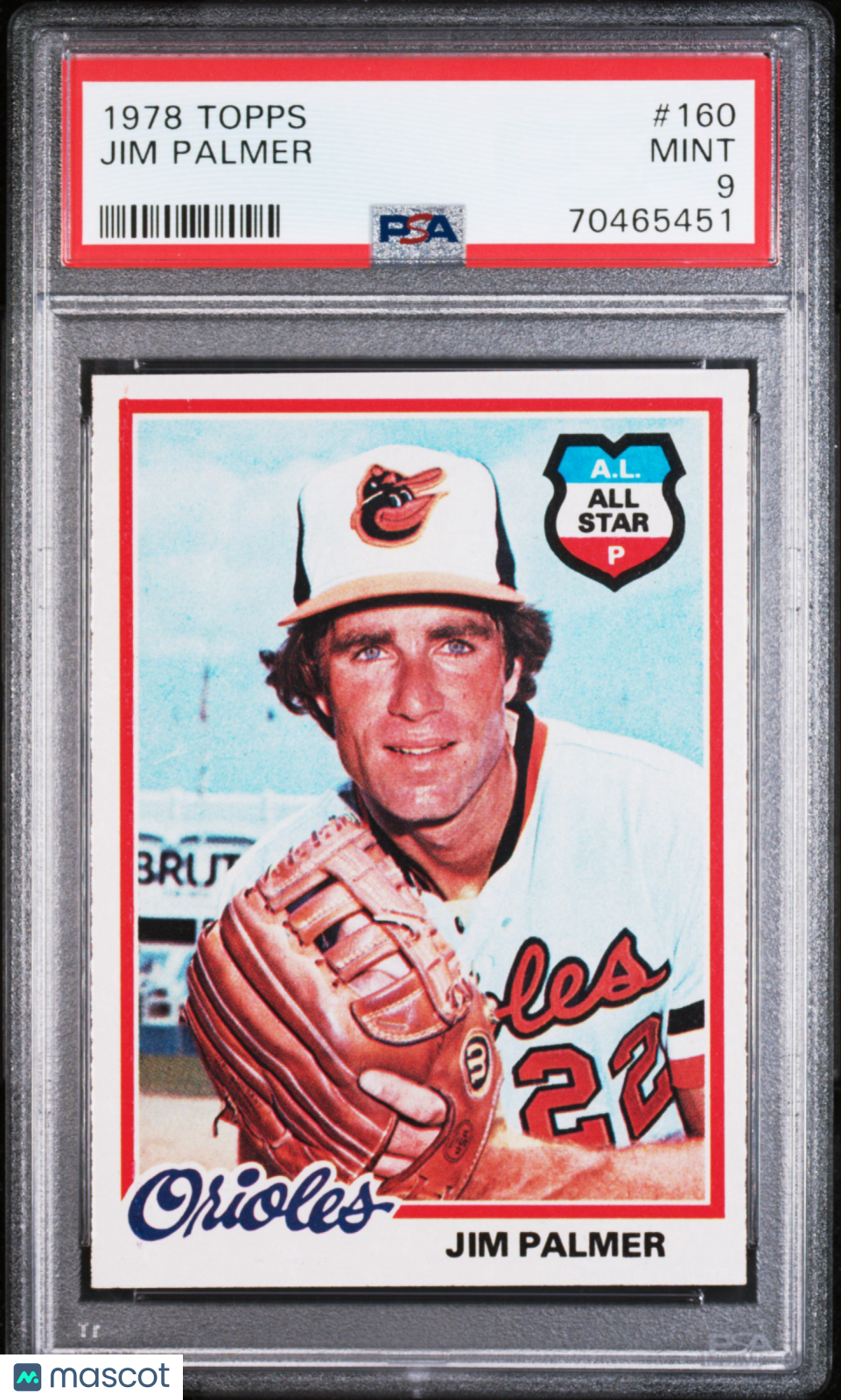 1978 Topps Jim Palmer #160 PSA 9