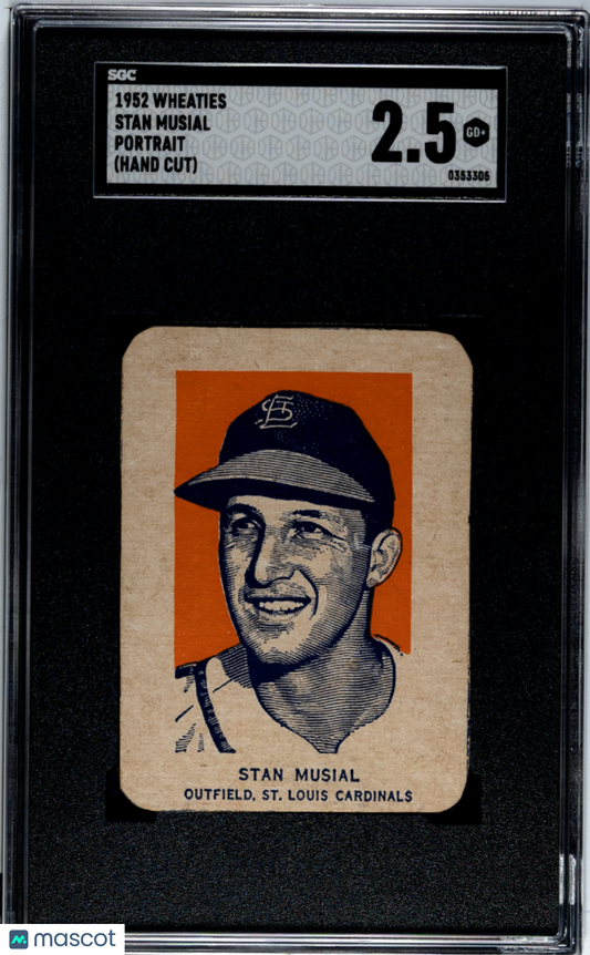 1952 Wheaties Stan Musial Portrait (Hand Cut) SGC 2.5