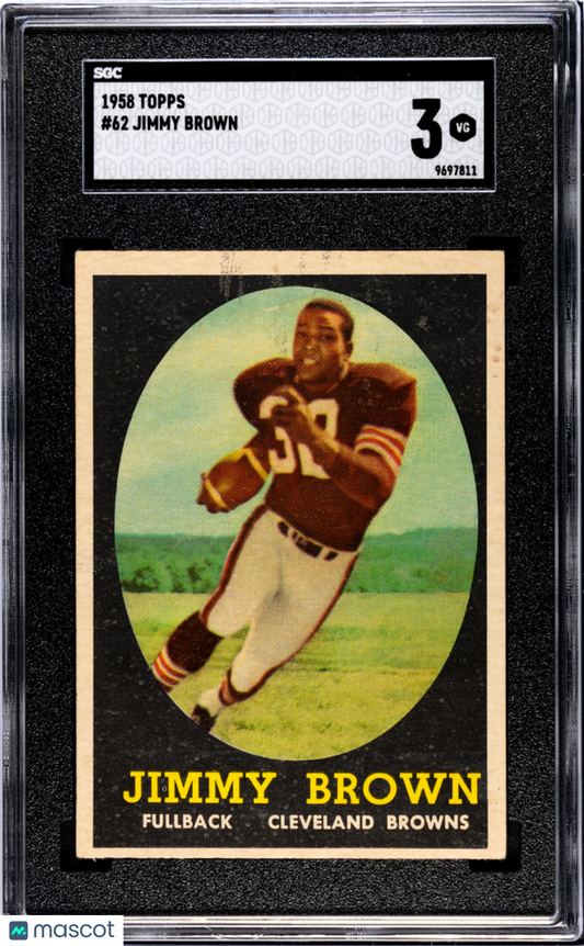 1958 Topps Jimmy Brown #62 SGC 3