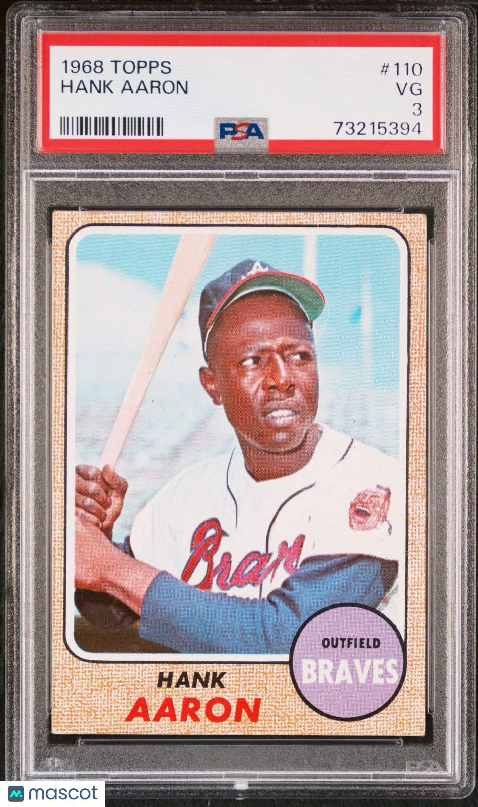 1968 Topps Hank Aaron #110 PSA 3