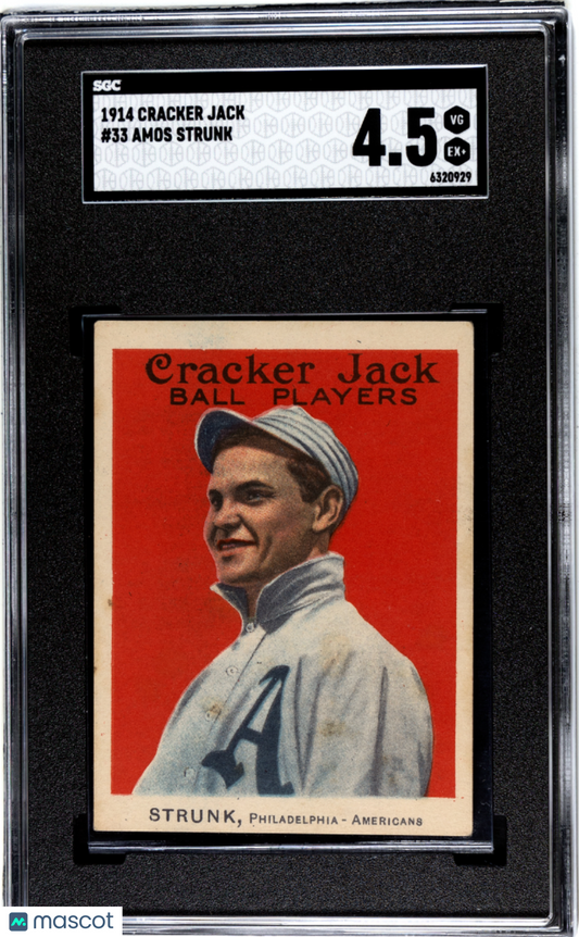 1914 Cracker Jack Amos Strunk #33 SGC 4.5