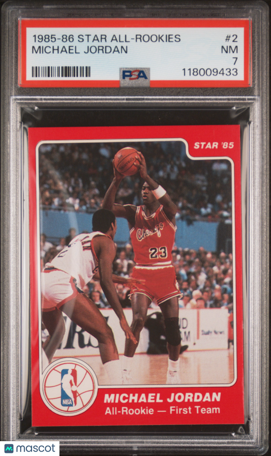 1985-86 Star All-Rookies Michael Jordan #2 PSA 7