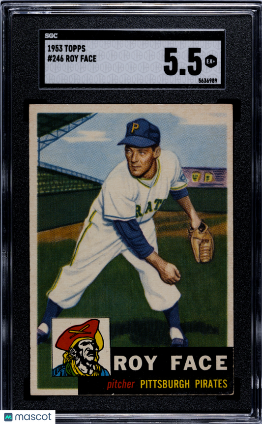 1953 Topps Roy Face #246 SGC 5.5